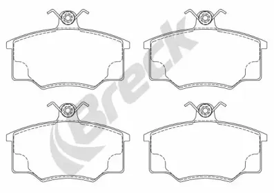 20574 00 701 00 BRECK Комплект тормозных колодок, дисковый тормоз